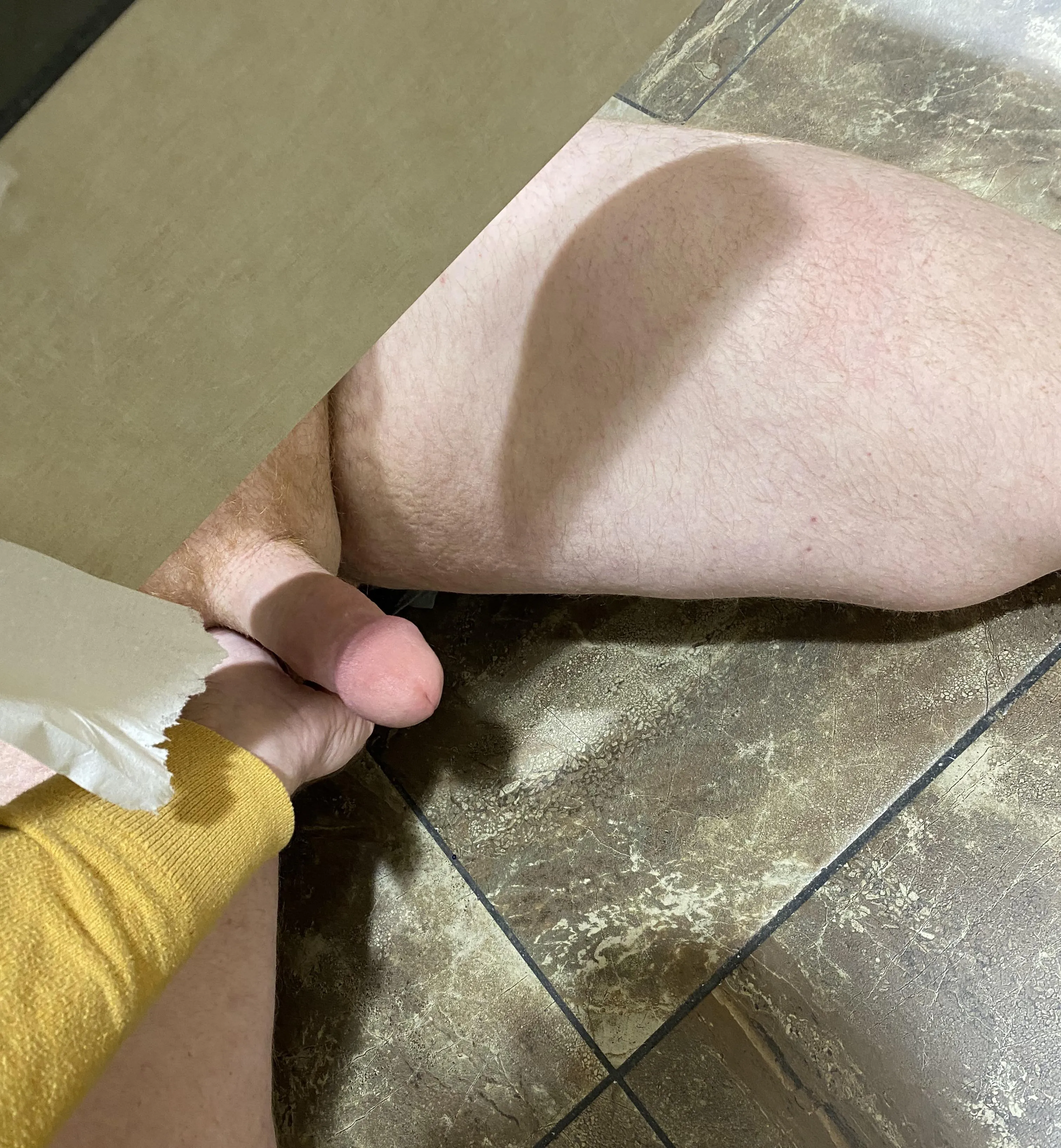 Sucked this thick ginger cock till he shot down my throat. 