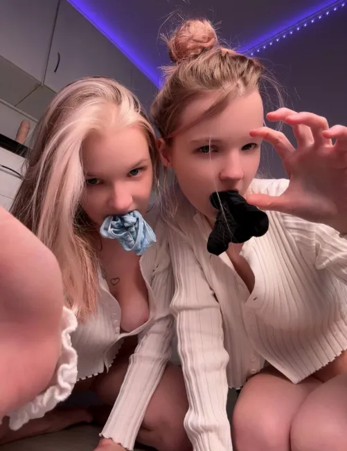 which one of us holds our panties in our teeth more sexually