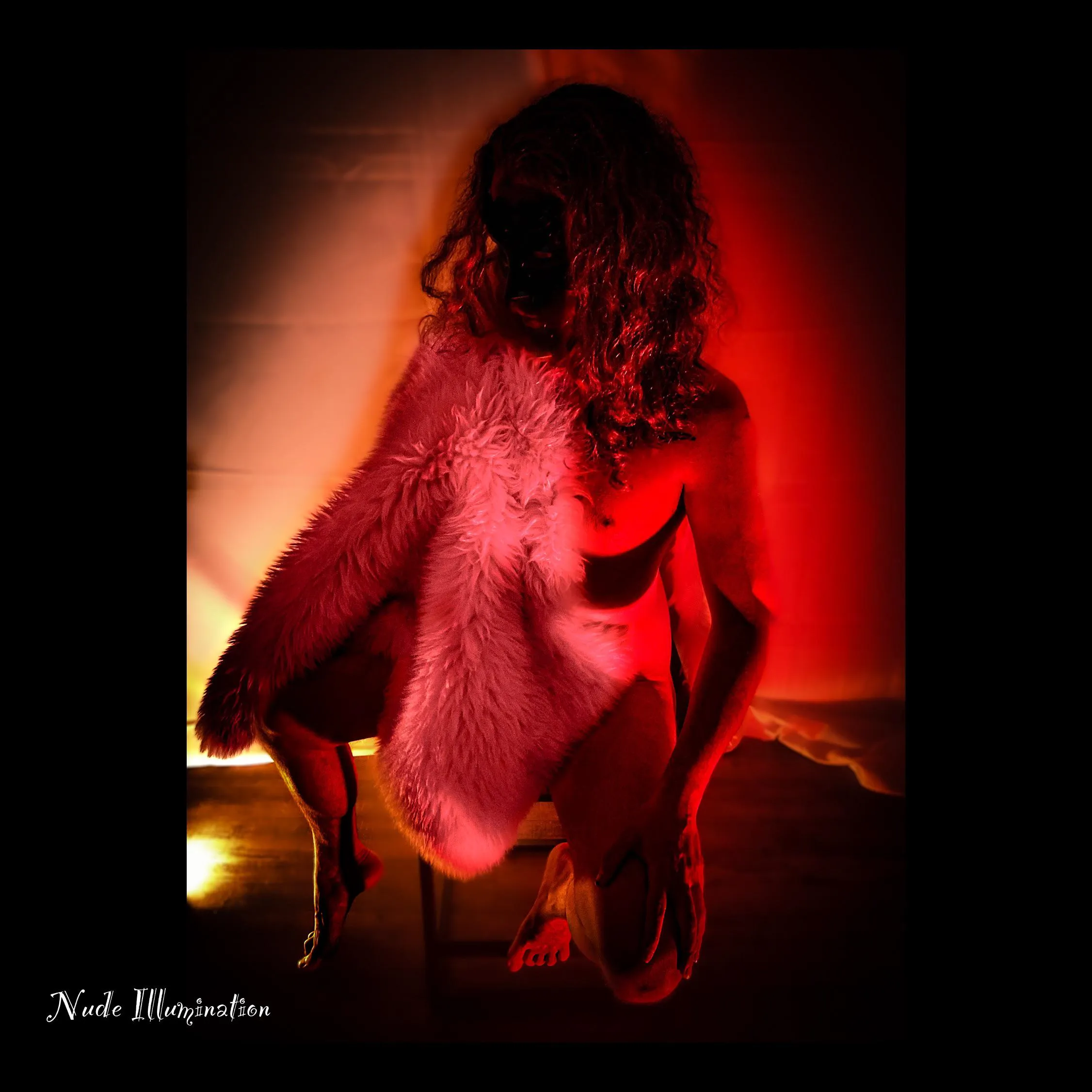Bathed in Crimson: Where Shadows Speak and Light Whispers #NudeIllumination [NB]