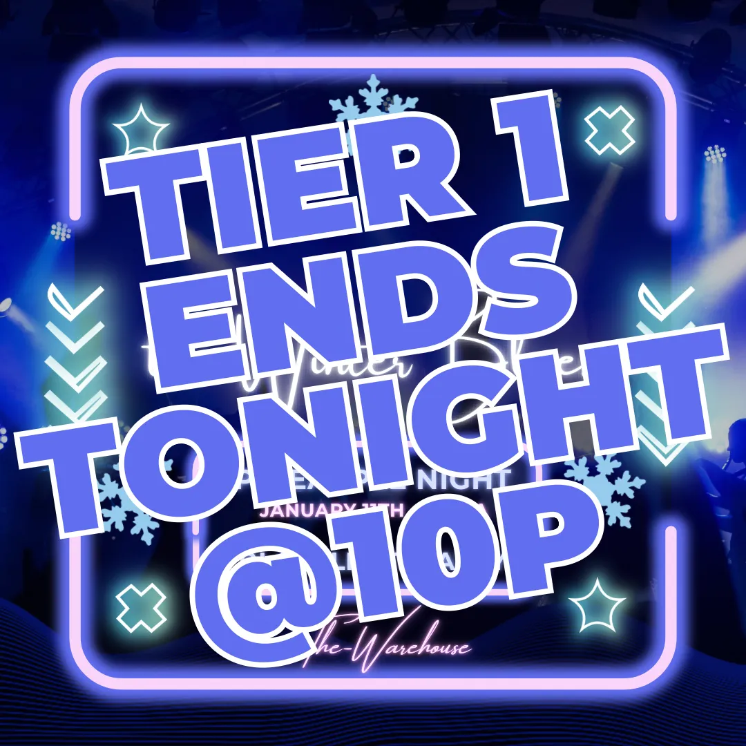 Tier 1 ends tonight at 10p! Time to get your tickets if u haven't already! You can pay at the door if you prefer (except single males - you must pre pay - limited spots left)...We can't wait to see all your neon & glow outfits! 