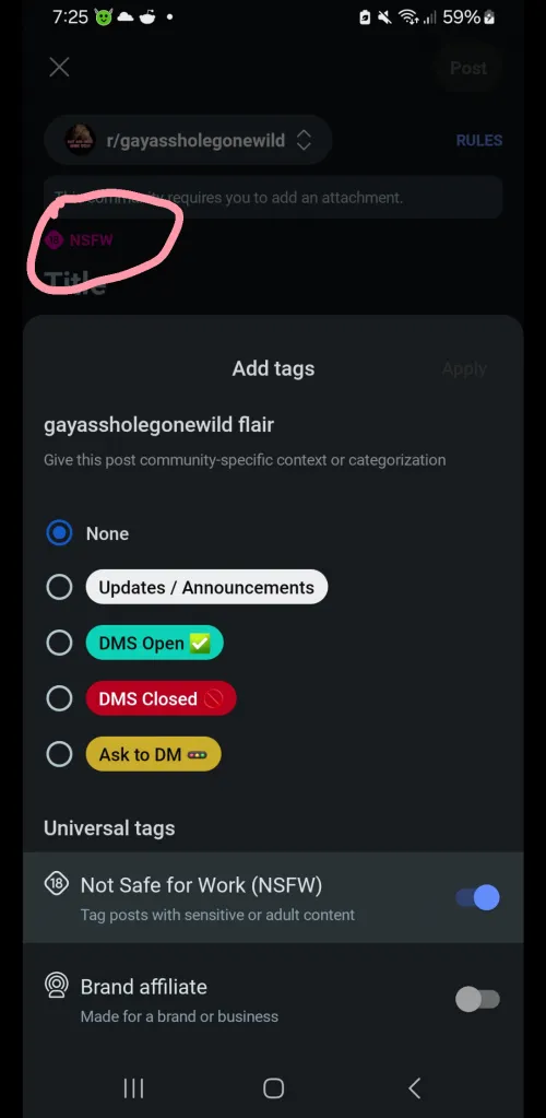 Adding Tags to Post Age 35
