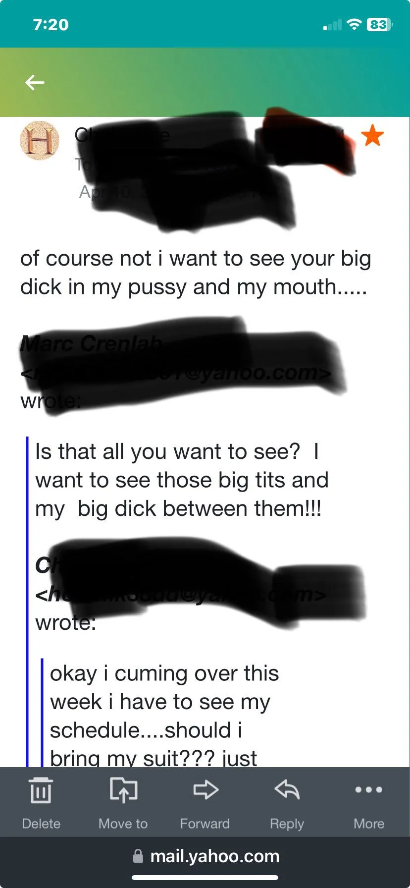 Chat with husbands friend