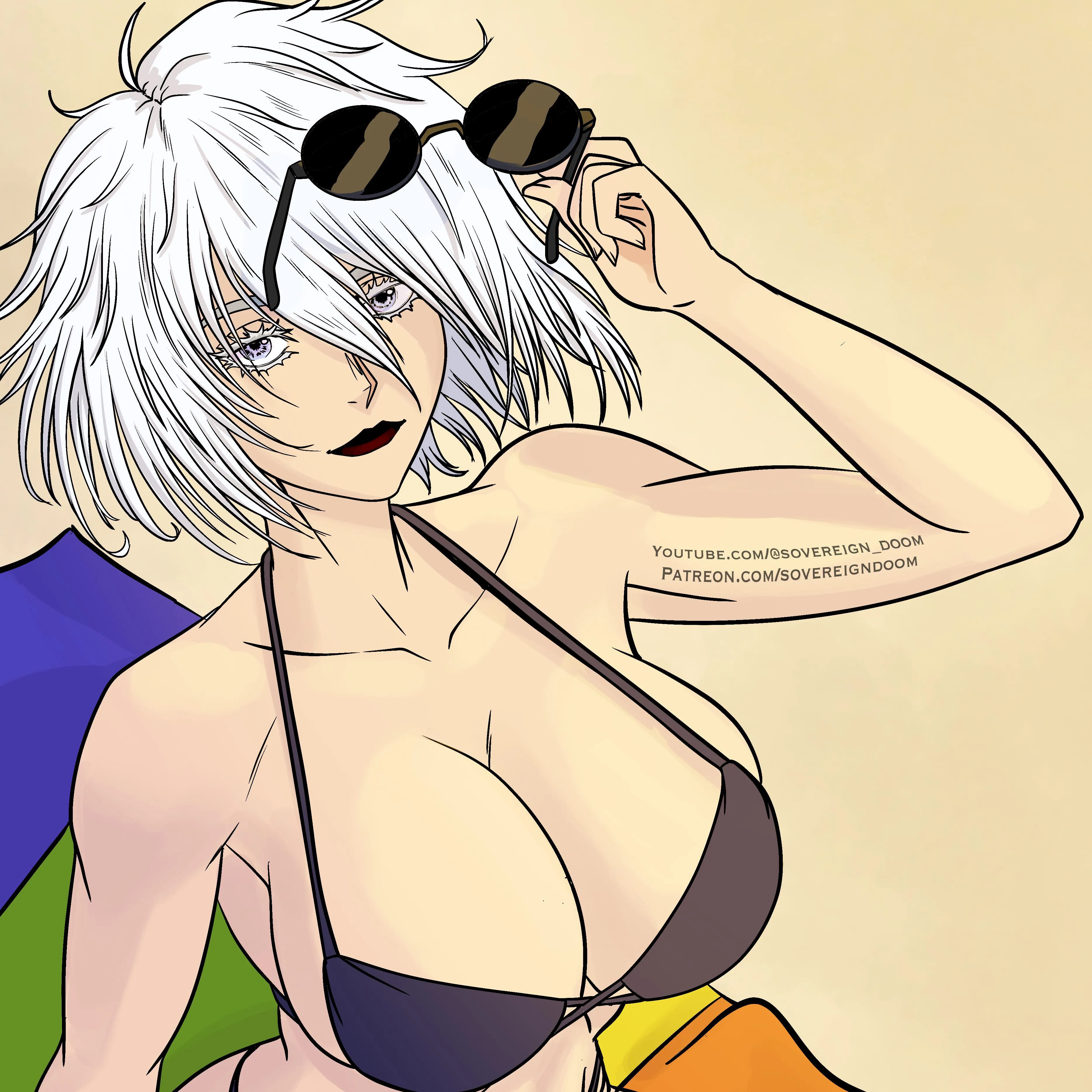 Female Gojo at the beach by Sovereign Doom