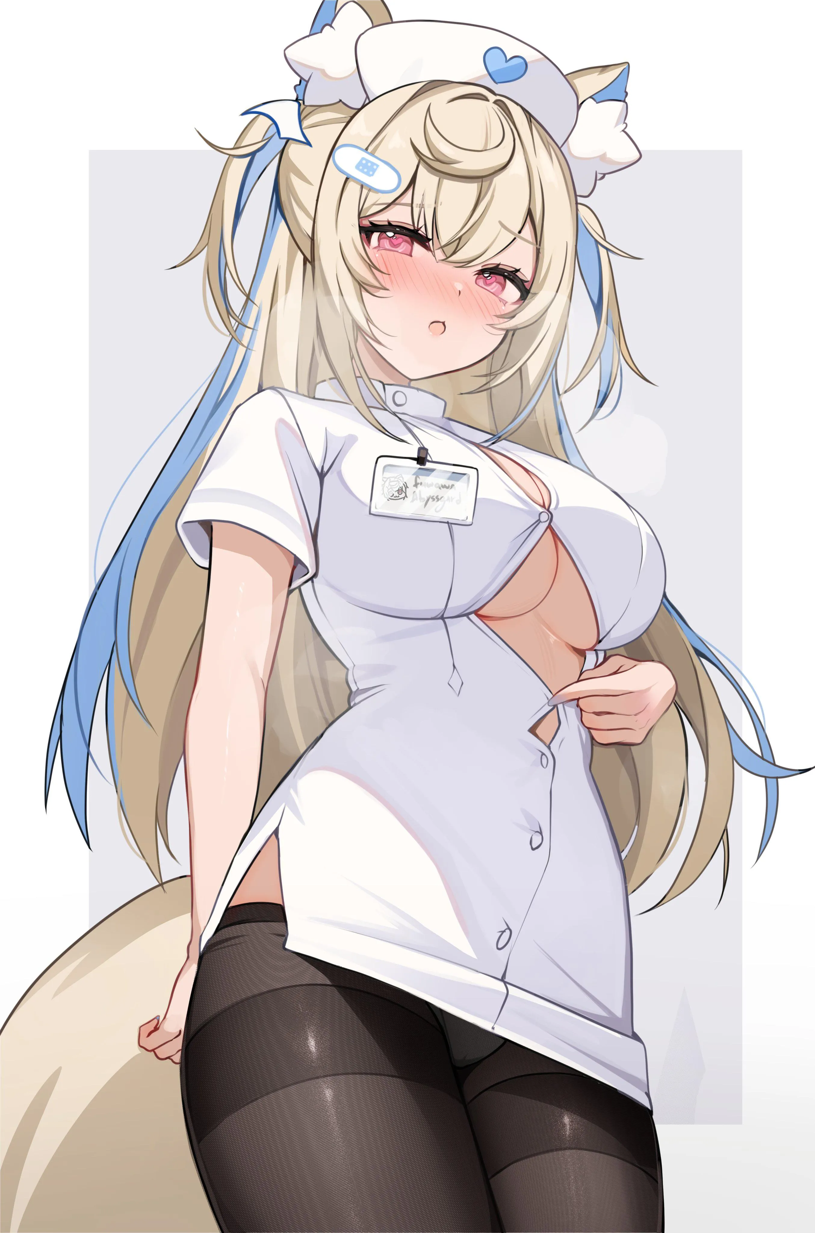 Fuwawa getting ready to heal