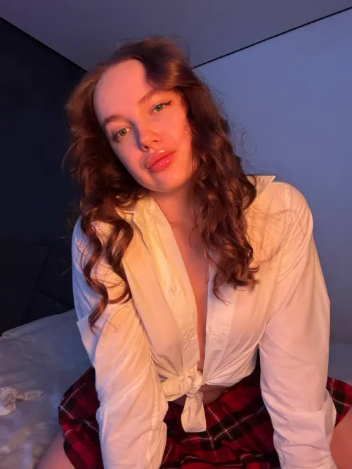 I wonder if I look good in my naughty school outfit