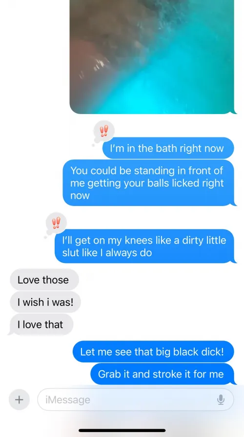 Last night I was so ready to drop to my knees, but my bbc was unavailable. I had to settle for sexting and video chatting. 