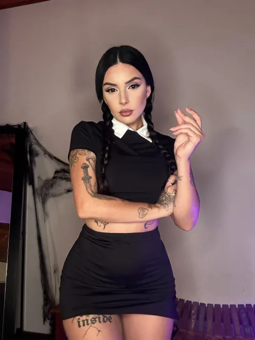 my first Wednesday cosplay 