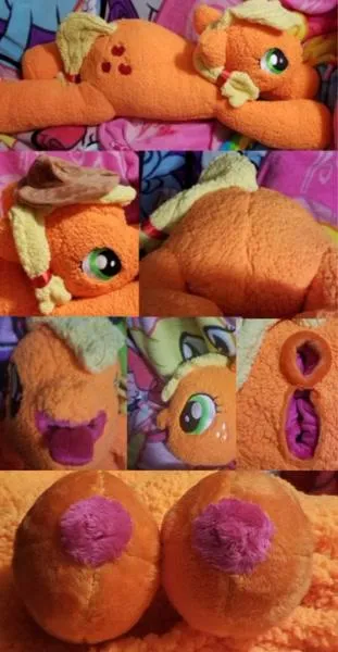 NSFW fuckable life size female MLP/My little pony mare Applejack with useable equine pussy, ponut, maw with tongue and crotchboobs with nipples