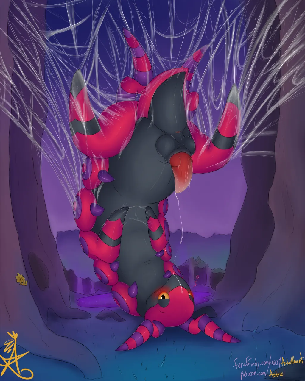 Scolipede caught in a Joltiks web <3 [M] (Asbellhaunt)