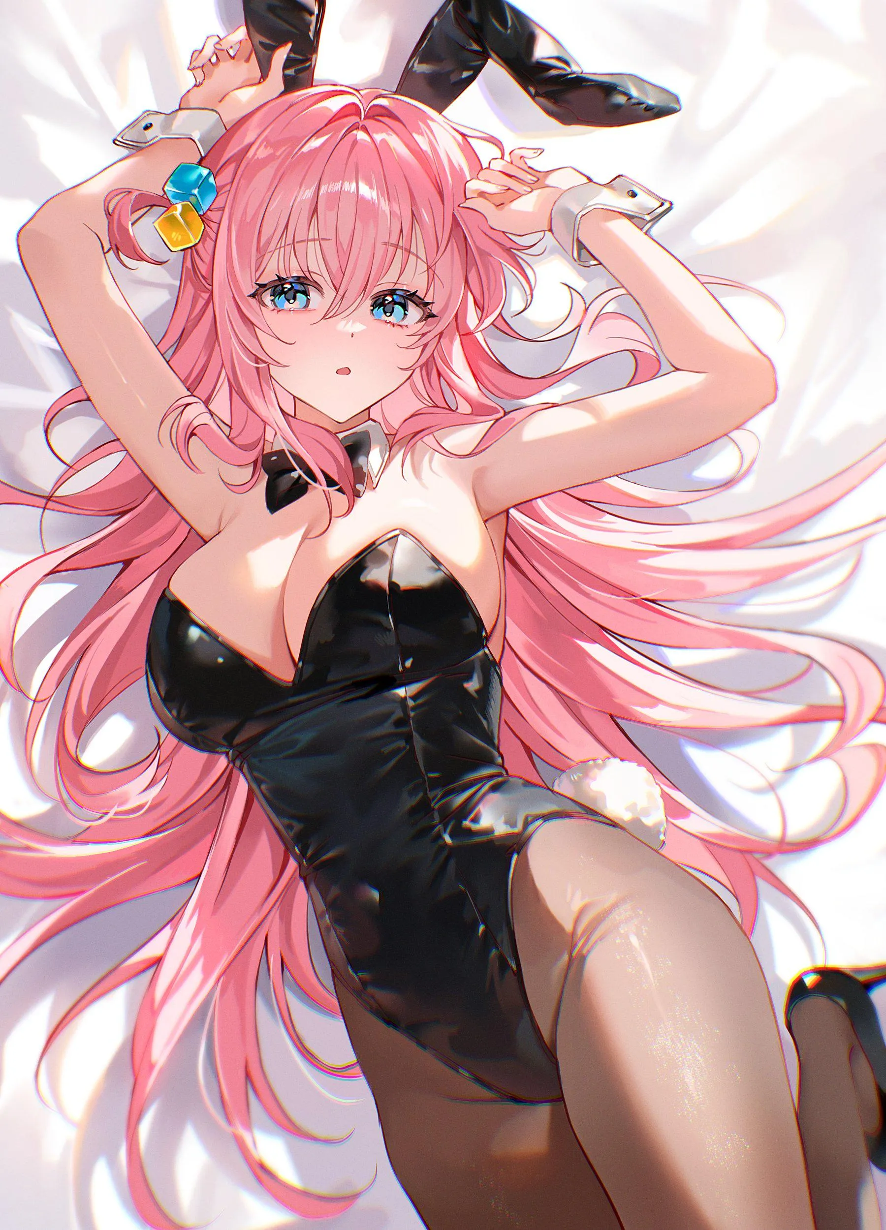 Sexy Bunny Girl Bocchi Laying In Bed (Bocchi The Rock)