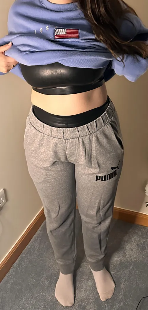 Showing a peek of what’s under my clothes