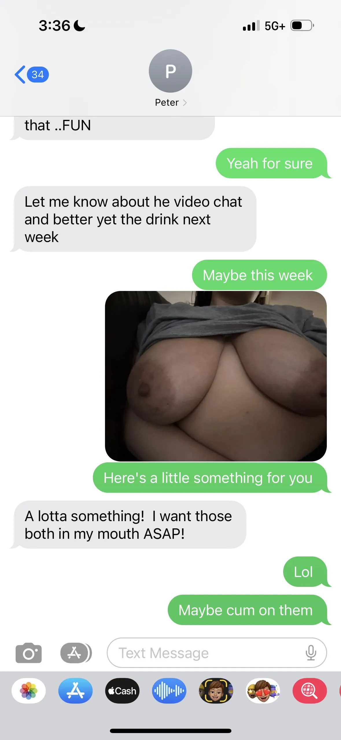 Texting my first bull gets me so horny