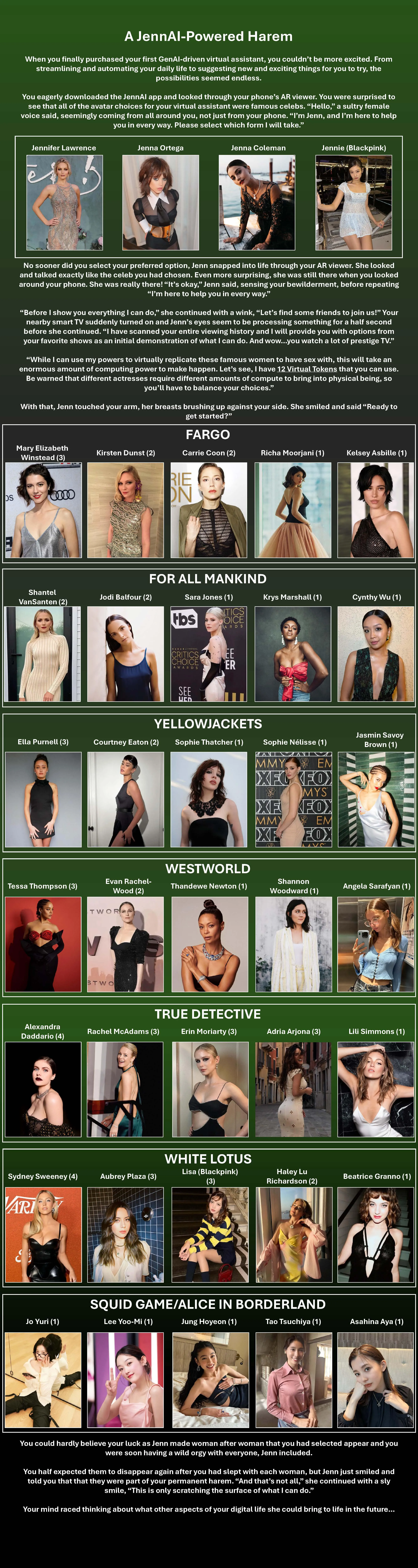 A JennAI-Powered Harem