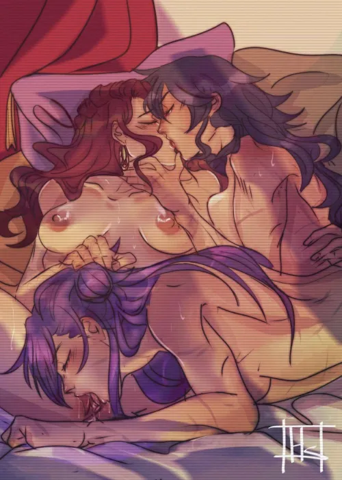 Girls winding down after a mission (HomuSpicy)