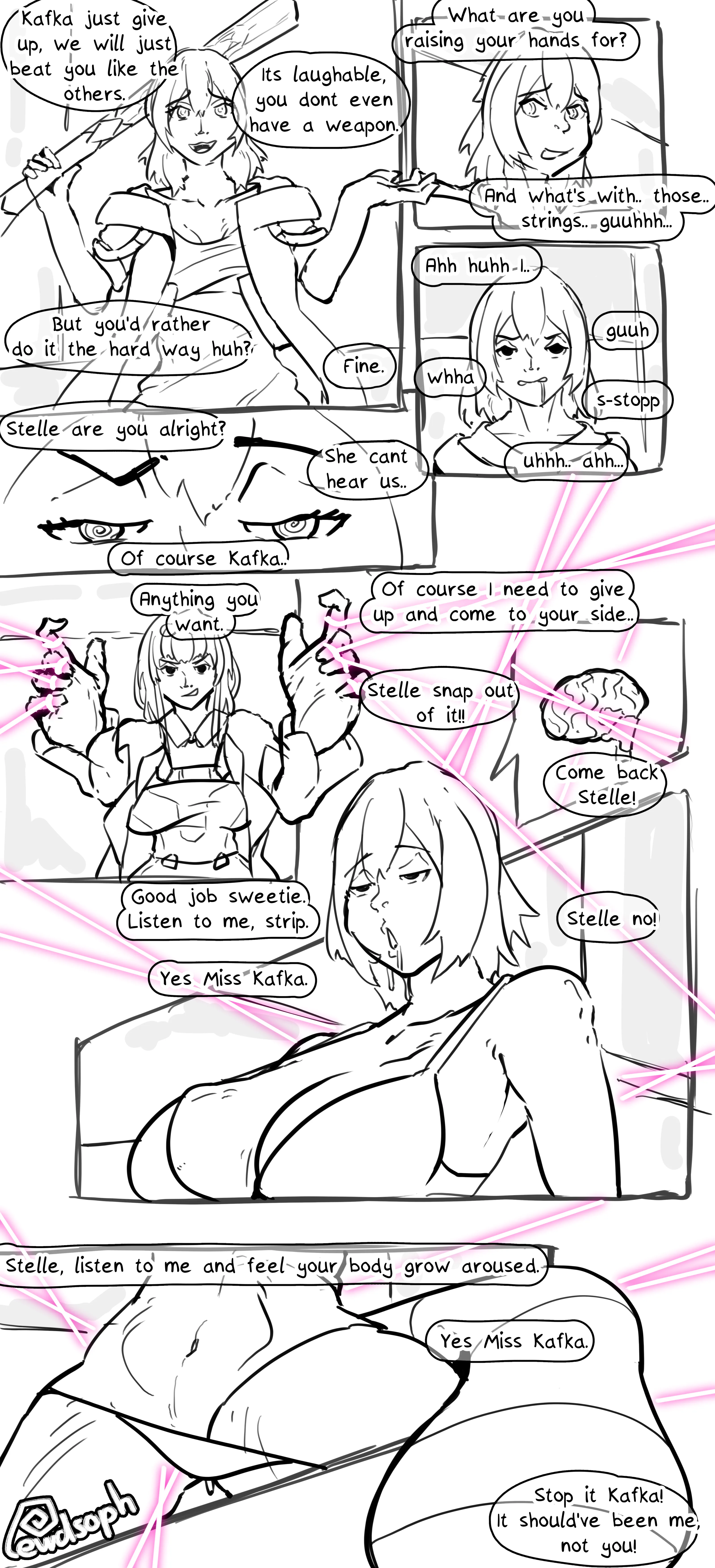 half naked trash panda under kafkas control~ <3 (star rail) (lewdsoph)