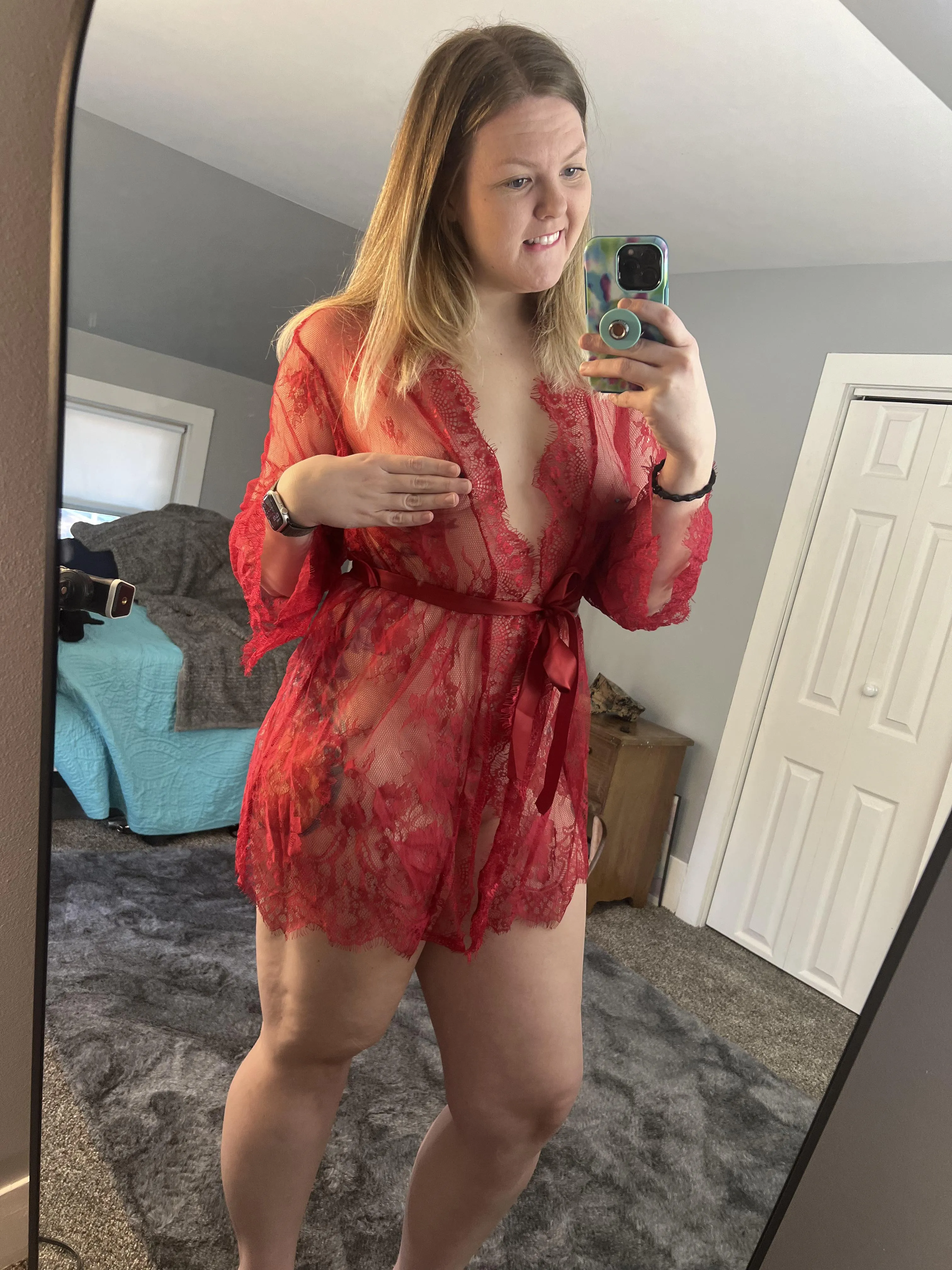 It’s freezing here in Michigan! But, all I want to do is wear cute lingerie around the house! 