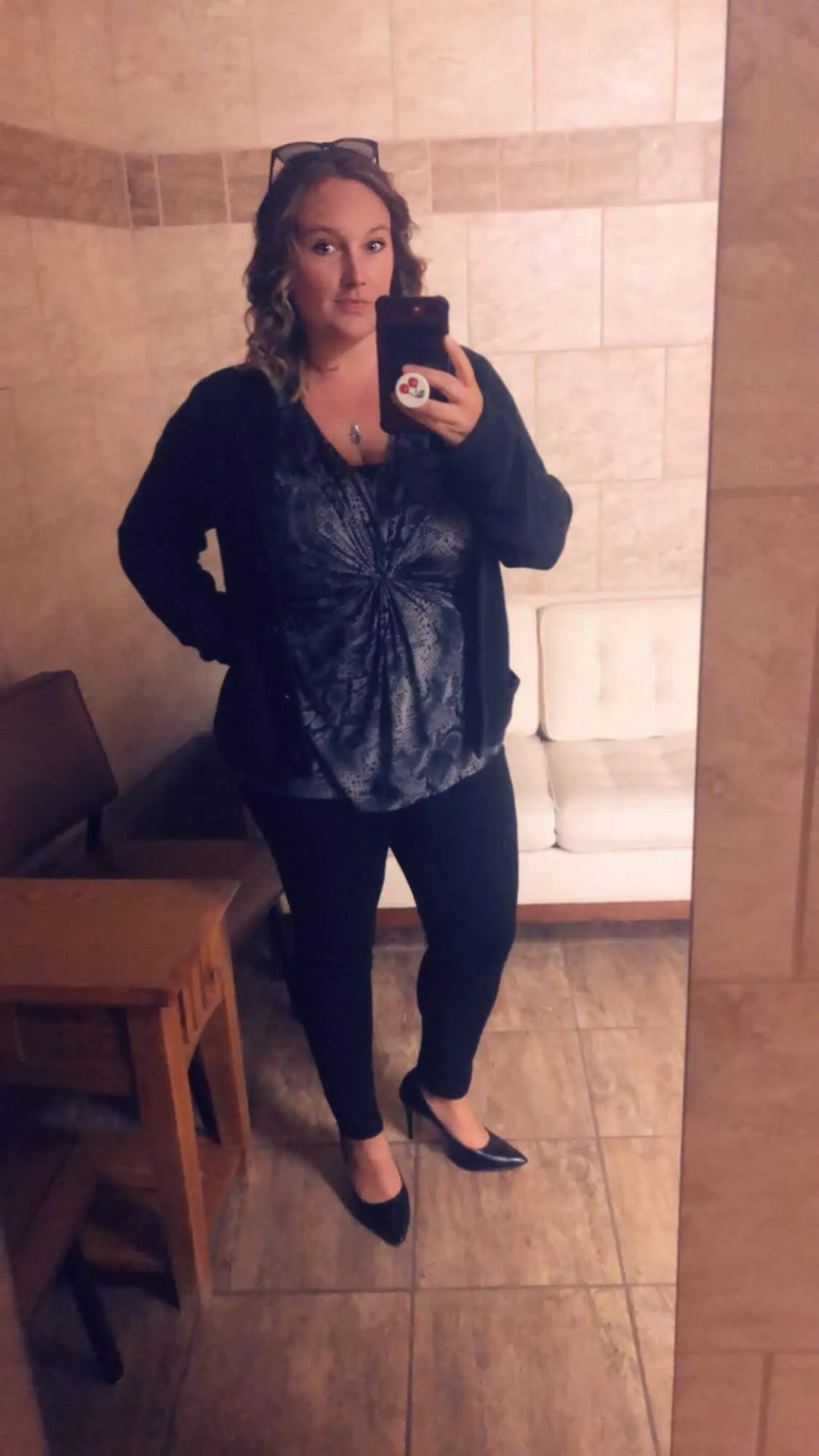 Office bathroom selfie 