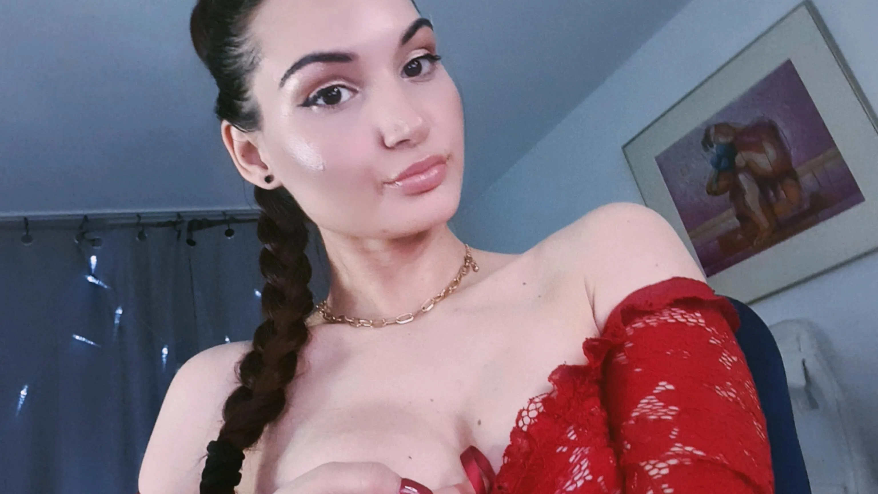 Sometimes a simple dress red is the best. P. S ill be live soon in few hours on [AmbraEnms] 