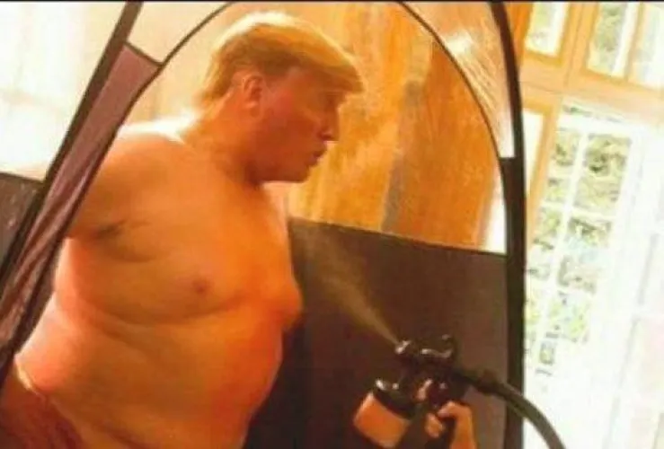 Spray tan gone wrong