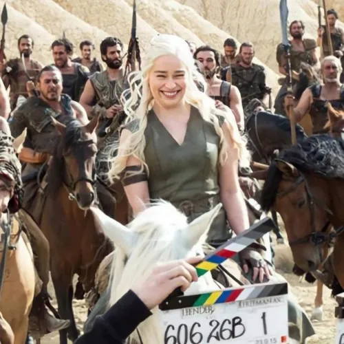 The smile Dany has  right before her first Dothraki gangbang 