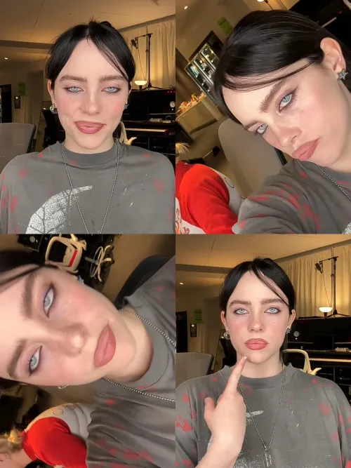 Billie Showing Off Her Lips-Dec 2024