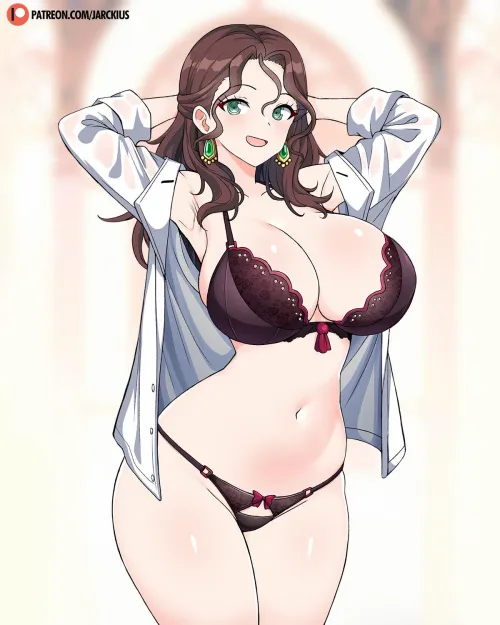 Dorothea showing off her thick and juicy body in lingerie