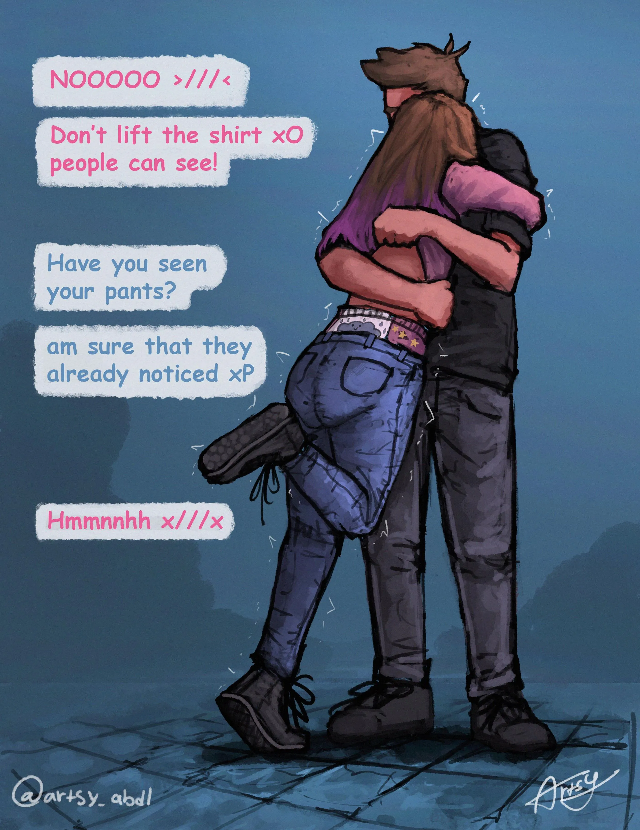 Everyone worried about the waist band peek, but that bum ain't hiding anything >^>