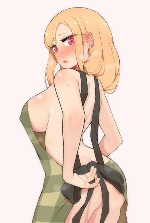 Marin in naked apron