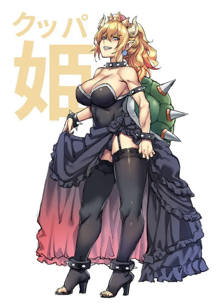 Peachs outfit after bowsers cock