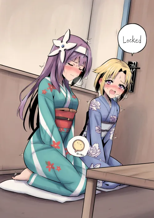 Someone locked them in and made their bladders fill…