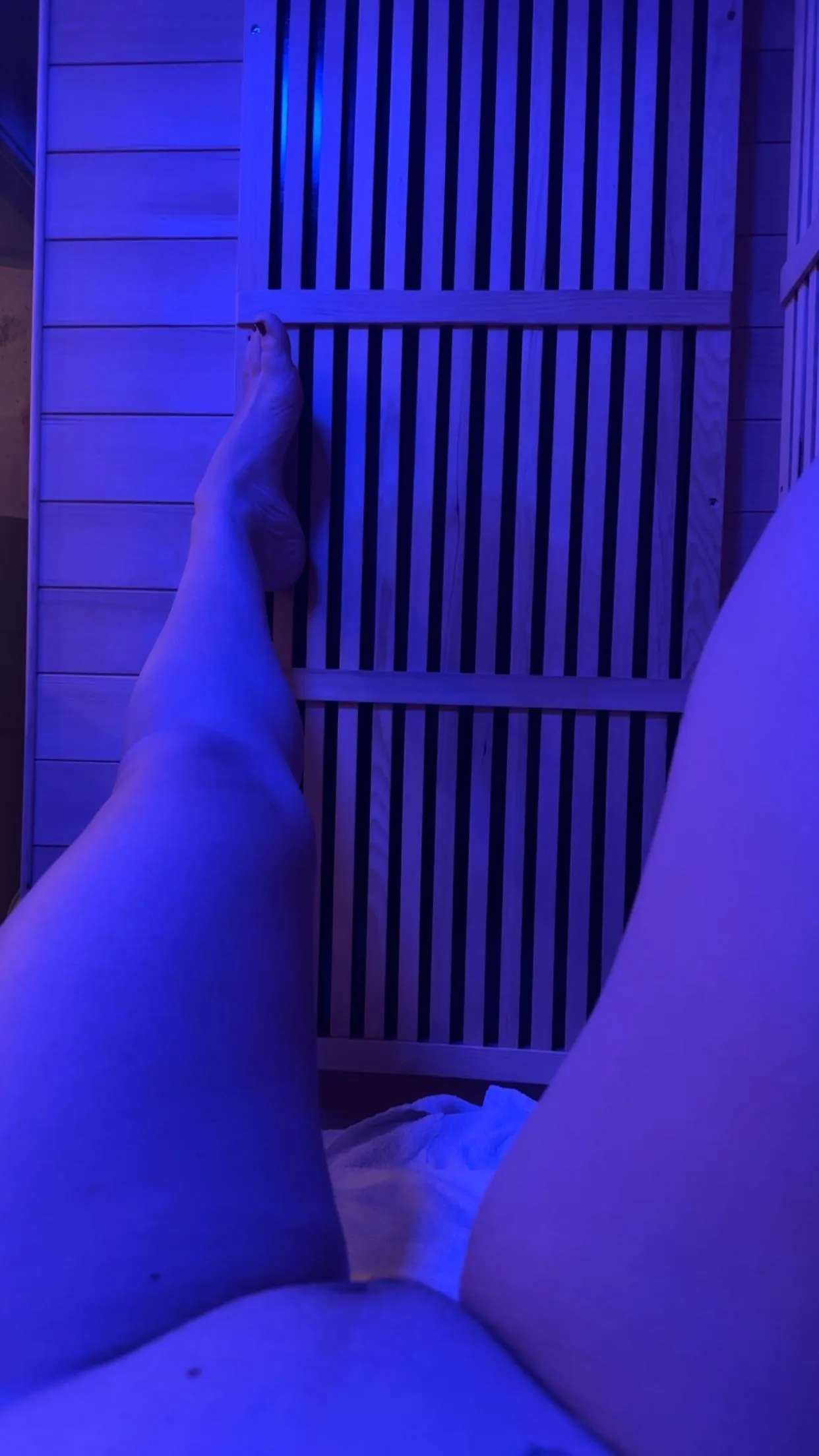 Warm and wet in this sauna