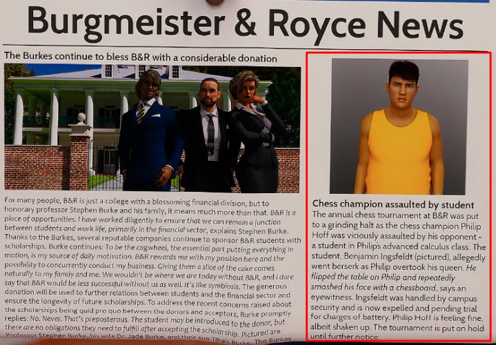 What happens here if you don't tell him to join the chess club?