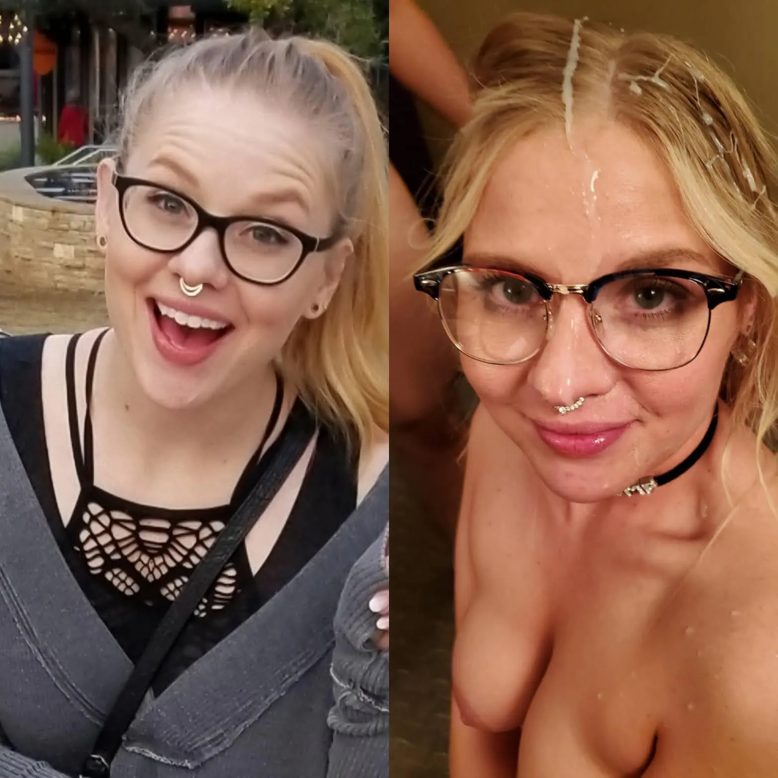 Before and after glazing