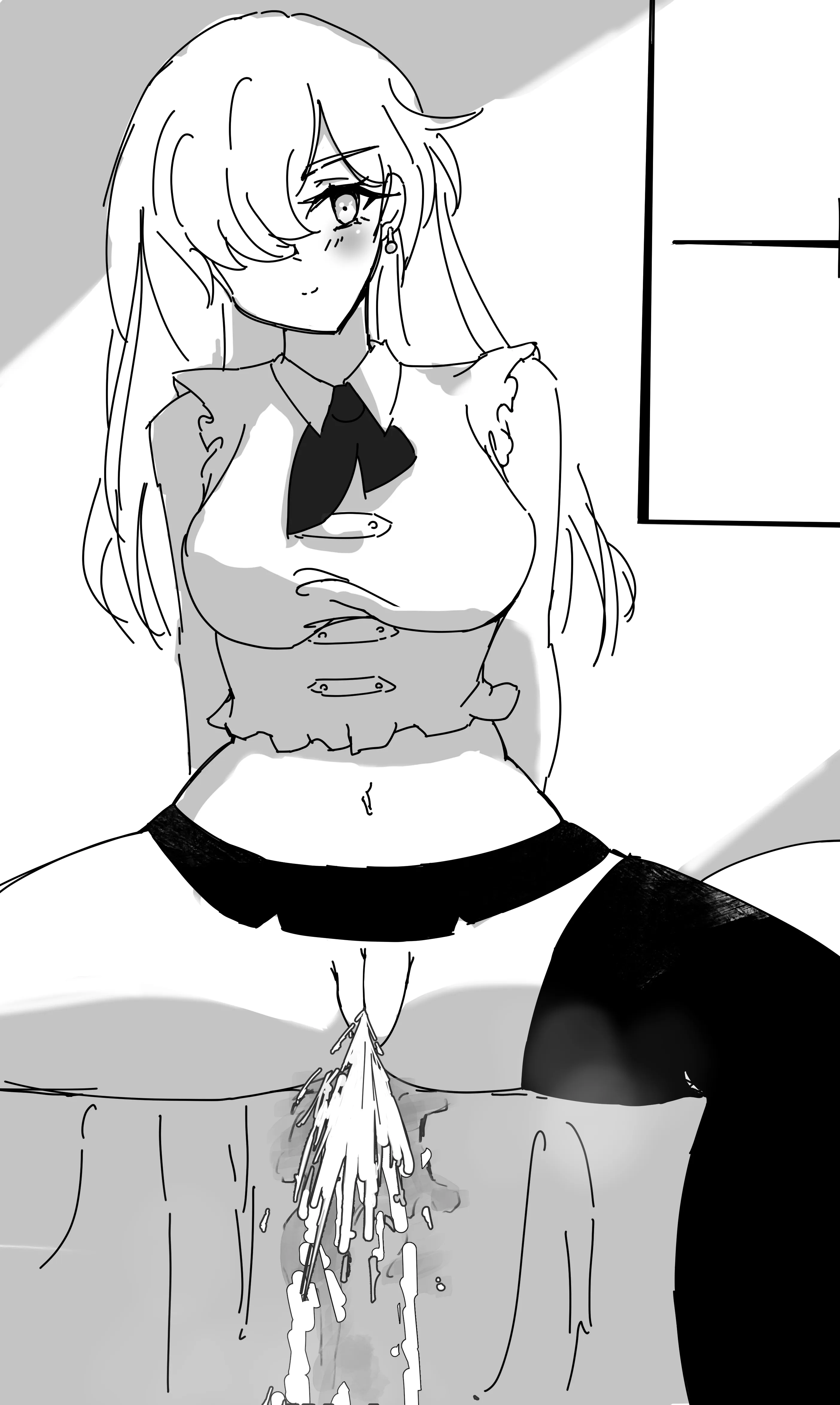 Elizabeth enjoys a morning piss