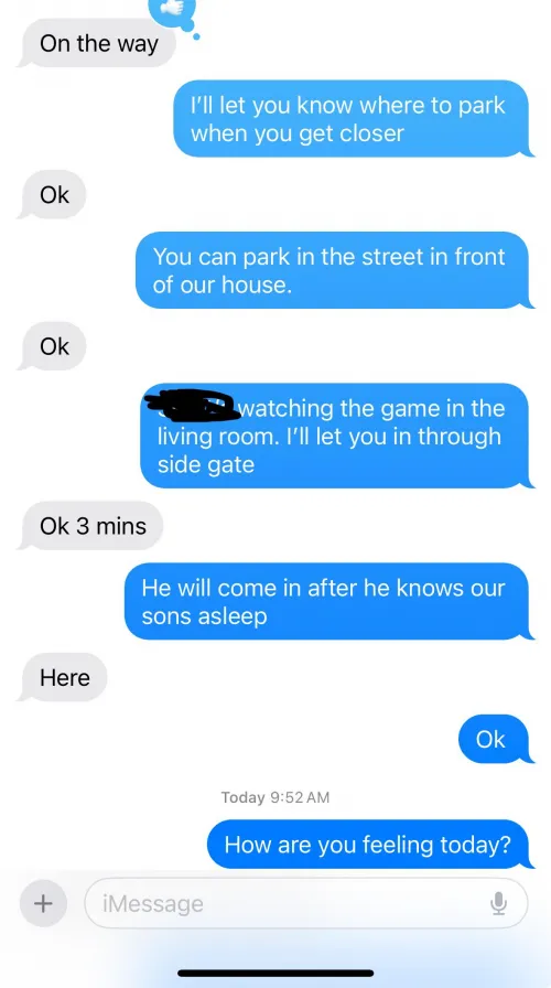 My husband didn’t stay in the other room long, he was eager to see my pussy get pounded and take videos. 