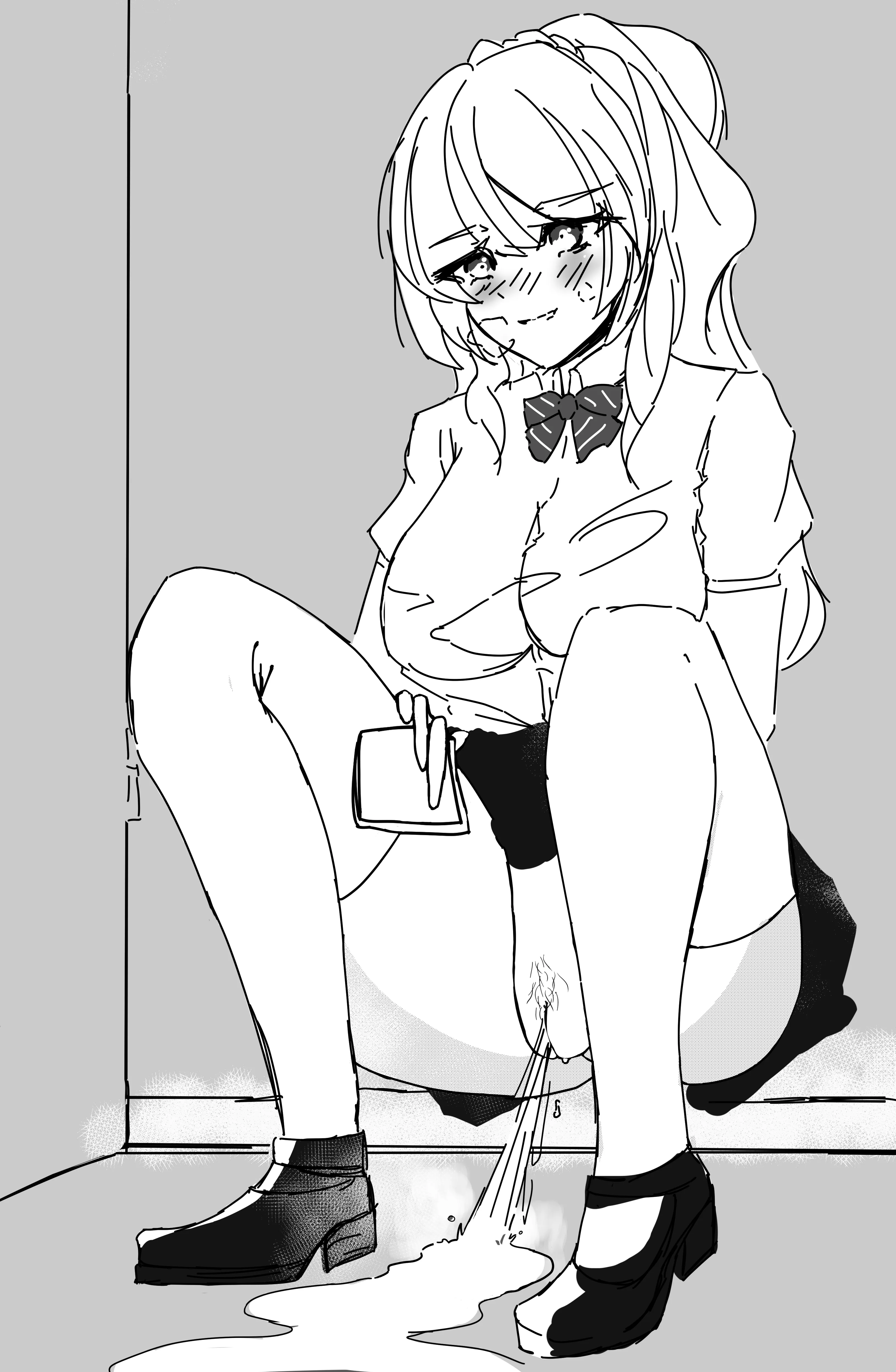 Tell me an anime girl to draw peeing next and I'll choose one