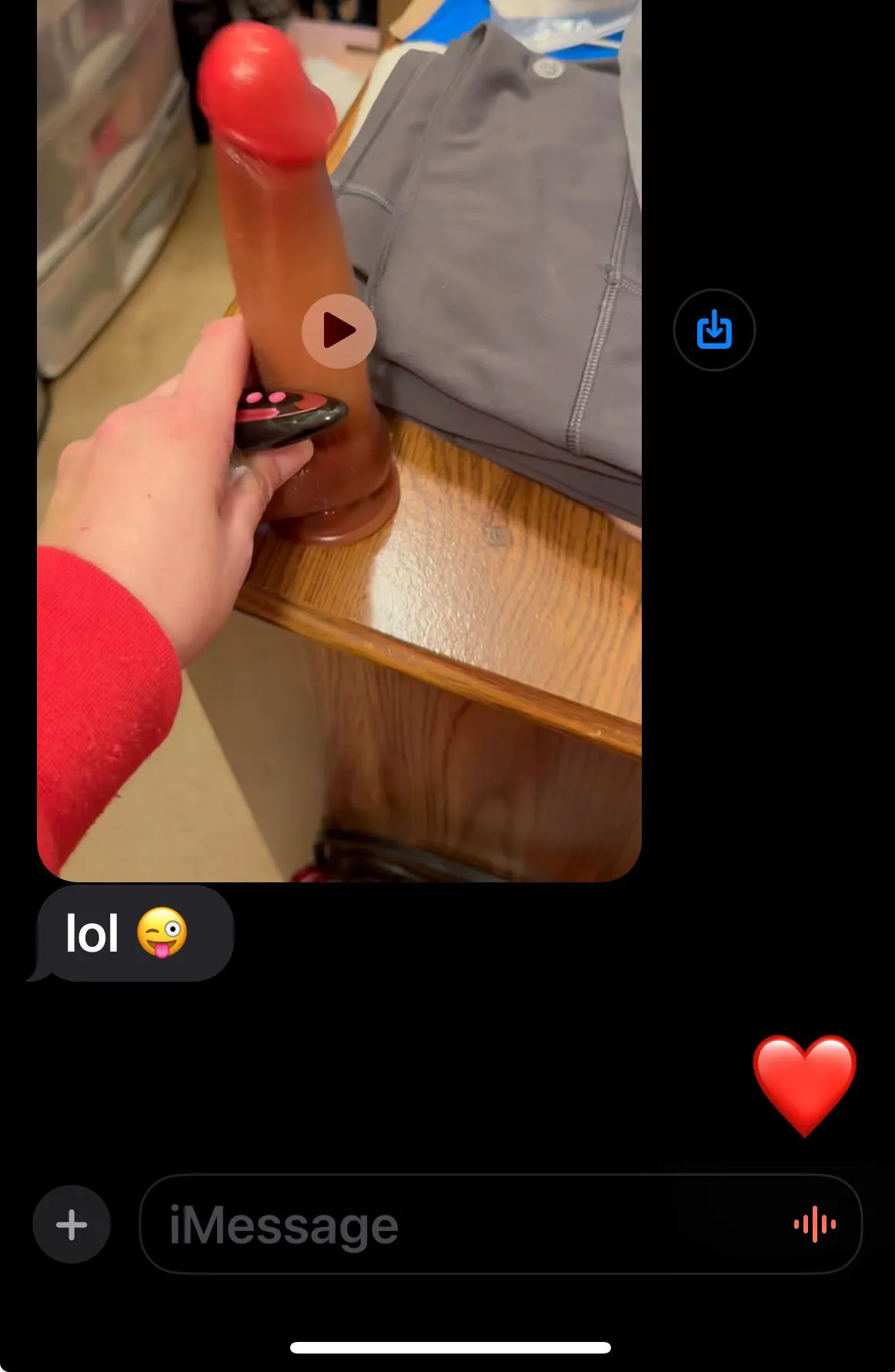 Wife showing off what will be filling her up