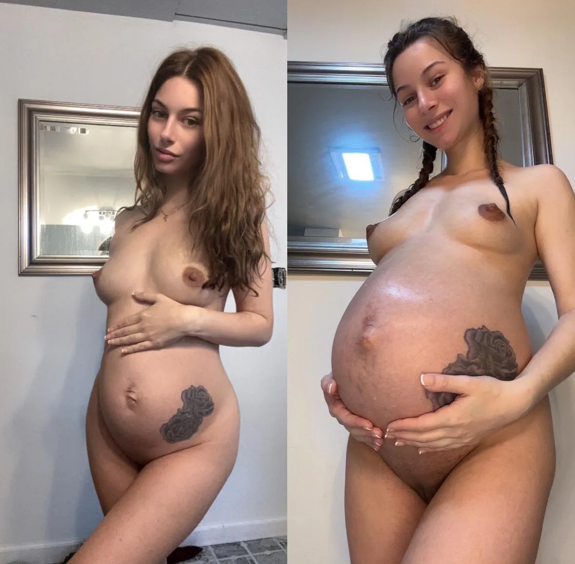 3 months preggo vs 9 months