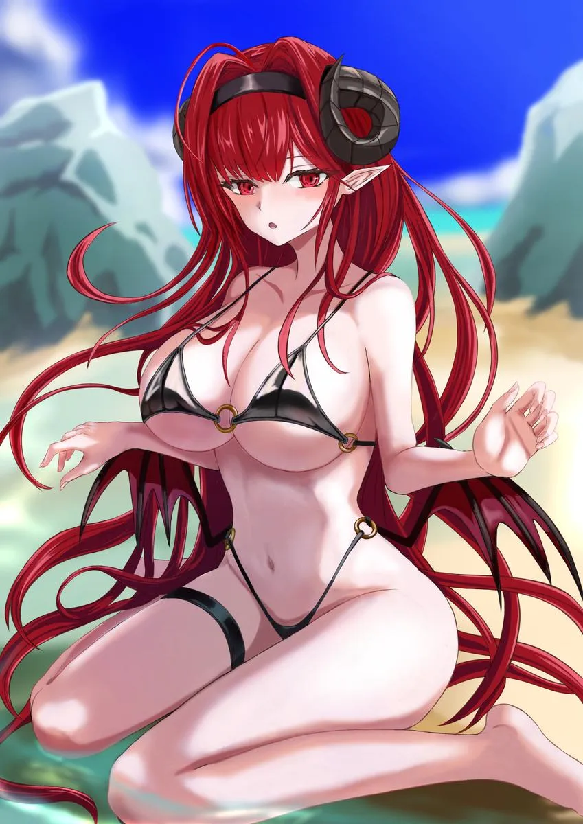 Hindenburg in swimsuit