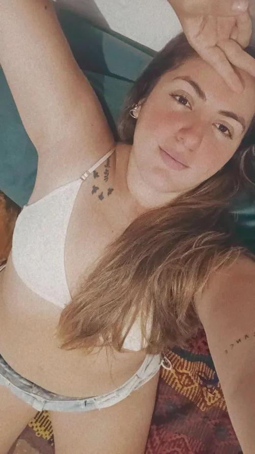 It's so hot, I don't know if I should keep taking off my clothes or if this is okay..