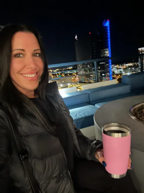 Late night with drinks and a fire 