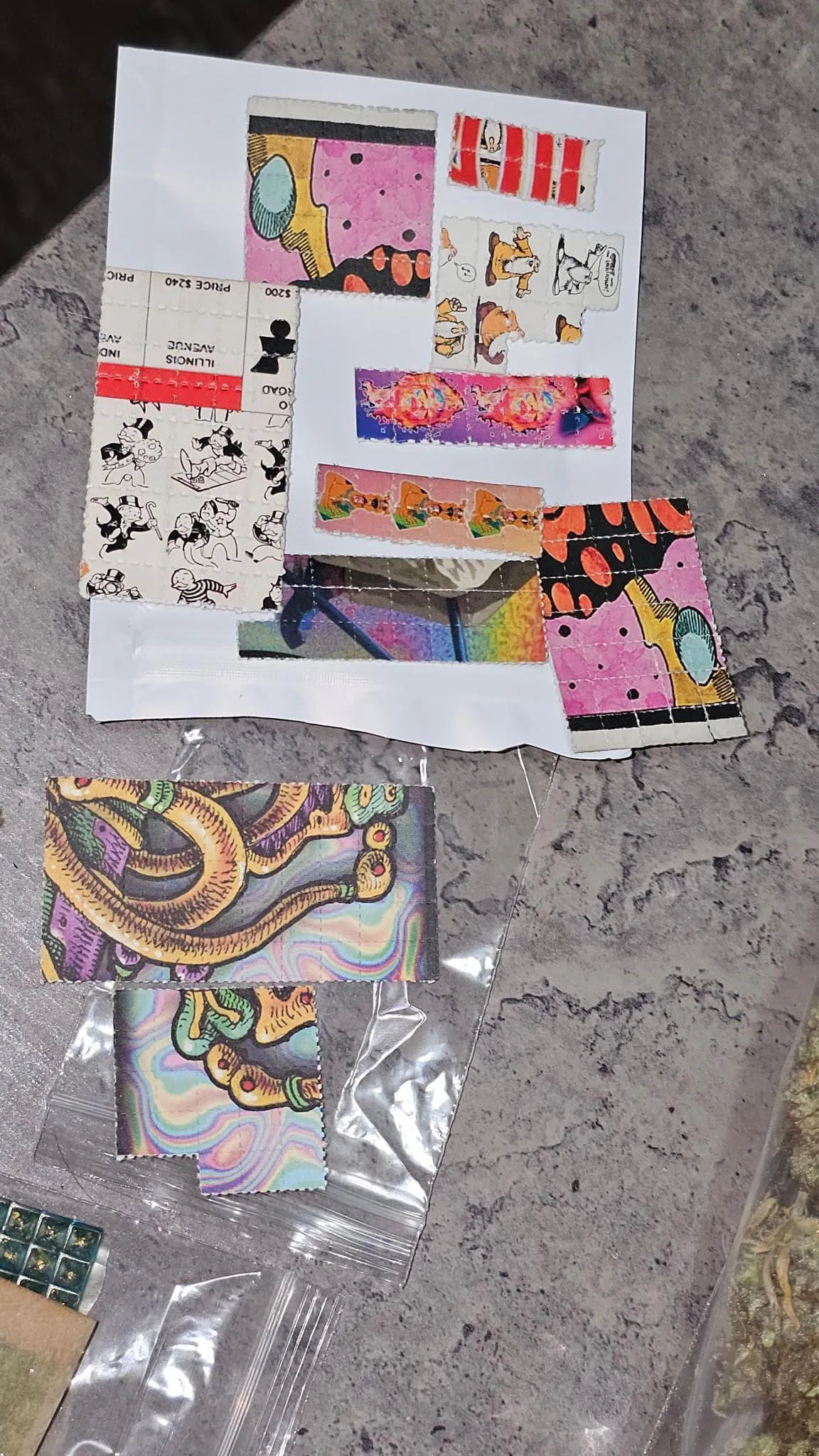 My LSD stash, different ug's with 300ug being the strongest