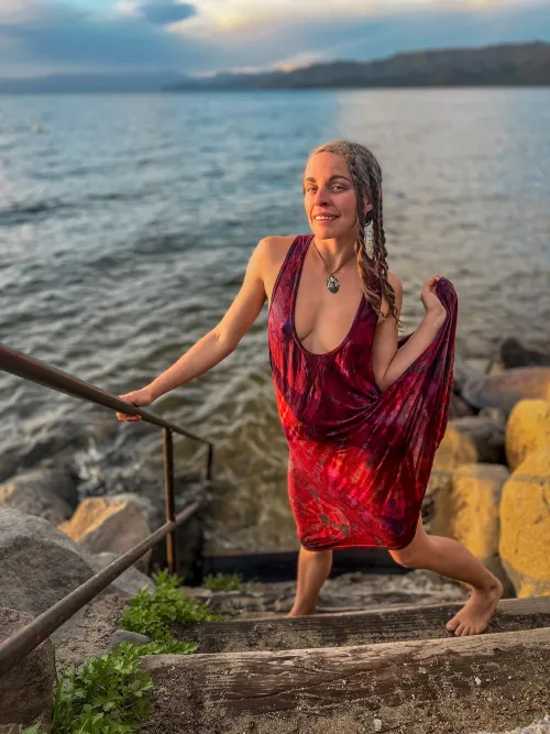 My revealing dress at the beach