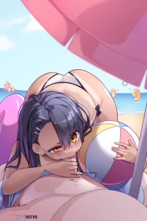 Nagatoro sucks dick at the beach 