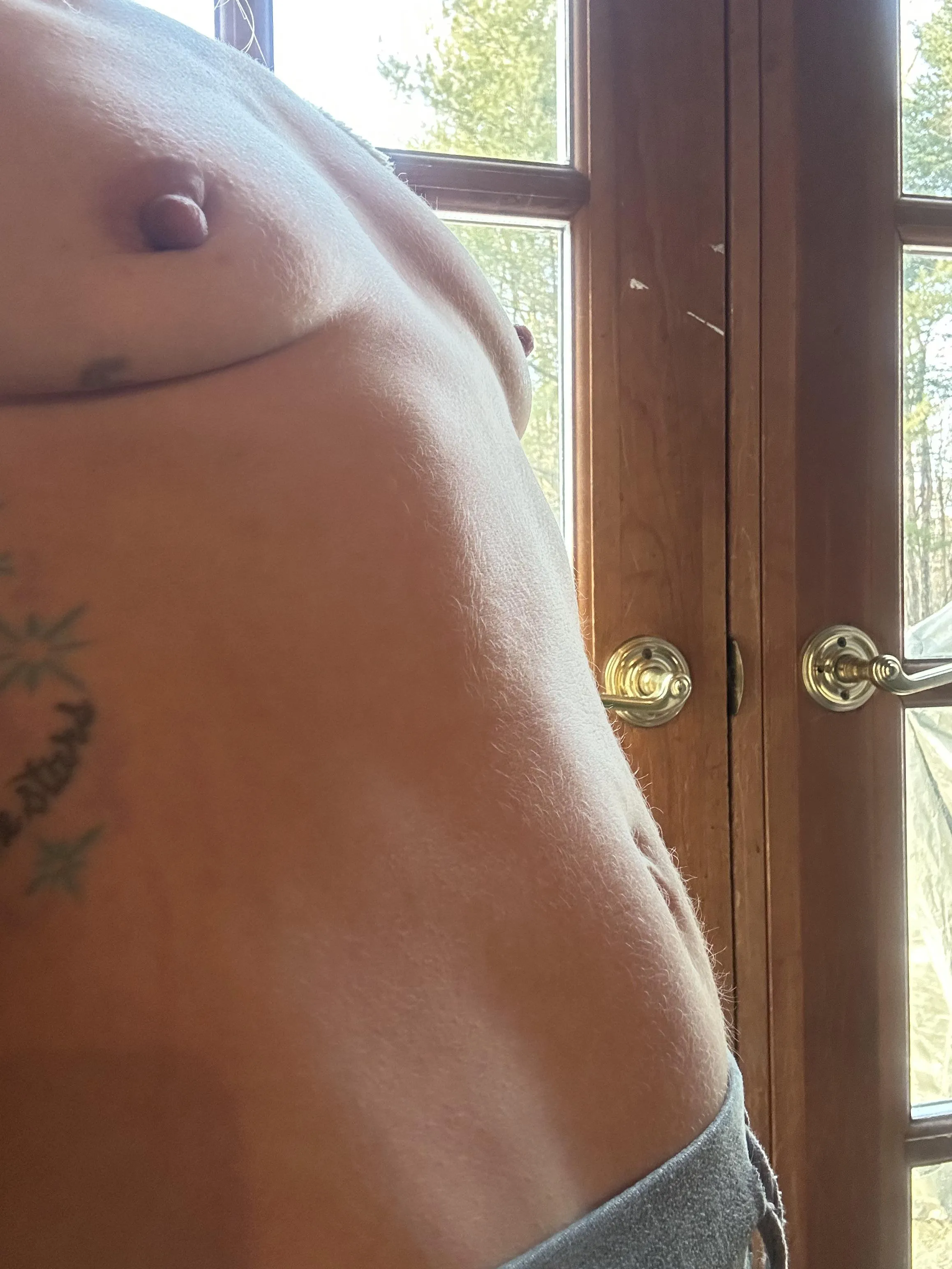 Super soft boobie and belly fuzz