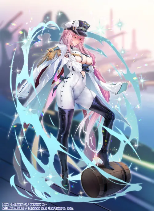 White Bodysuit/Black Thigh Boots