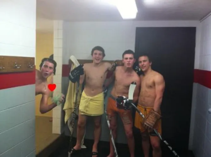 Casually in their jocks