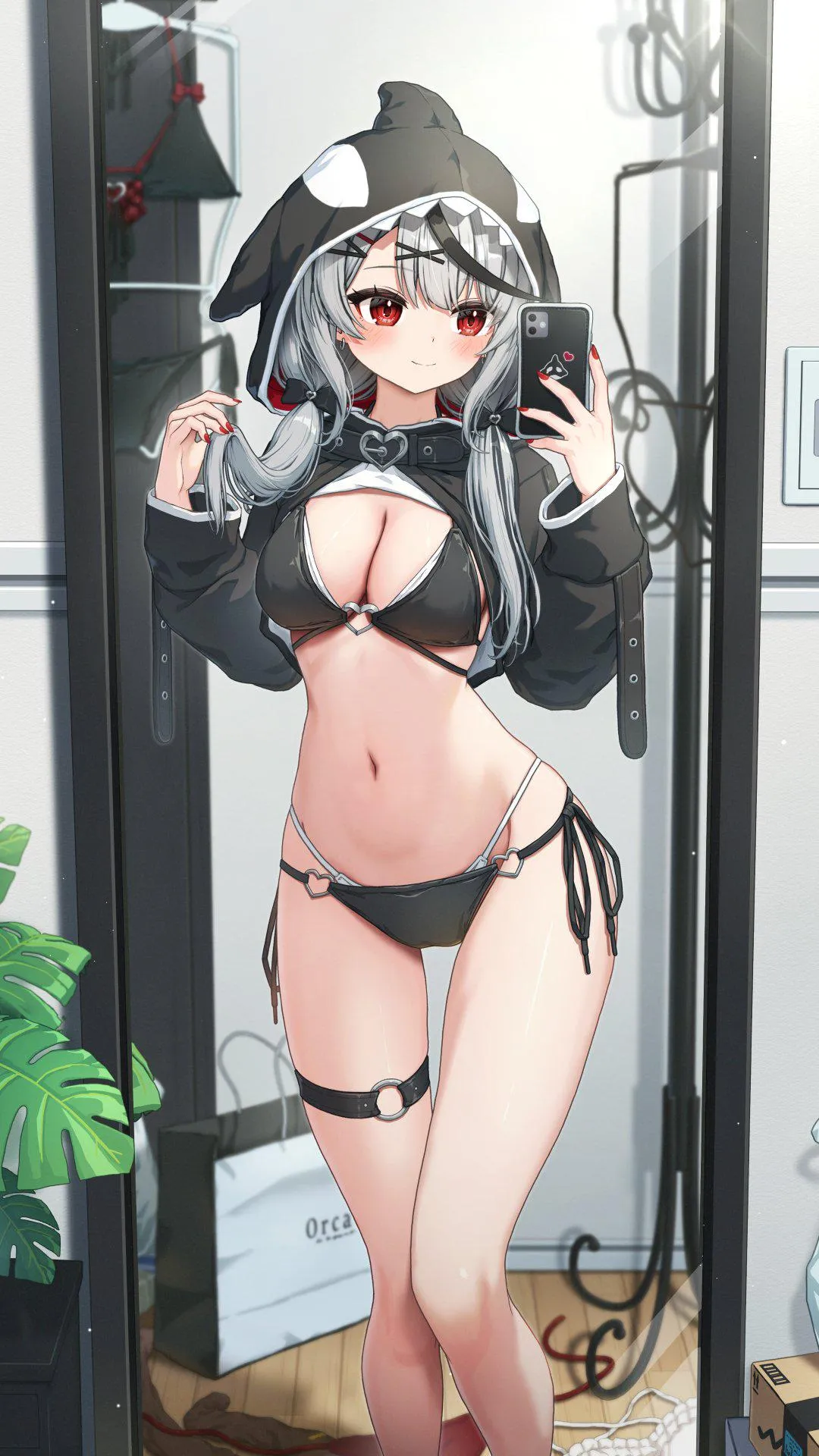 Chloe taking a photo of her swimsuit [Hololive]