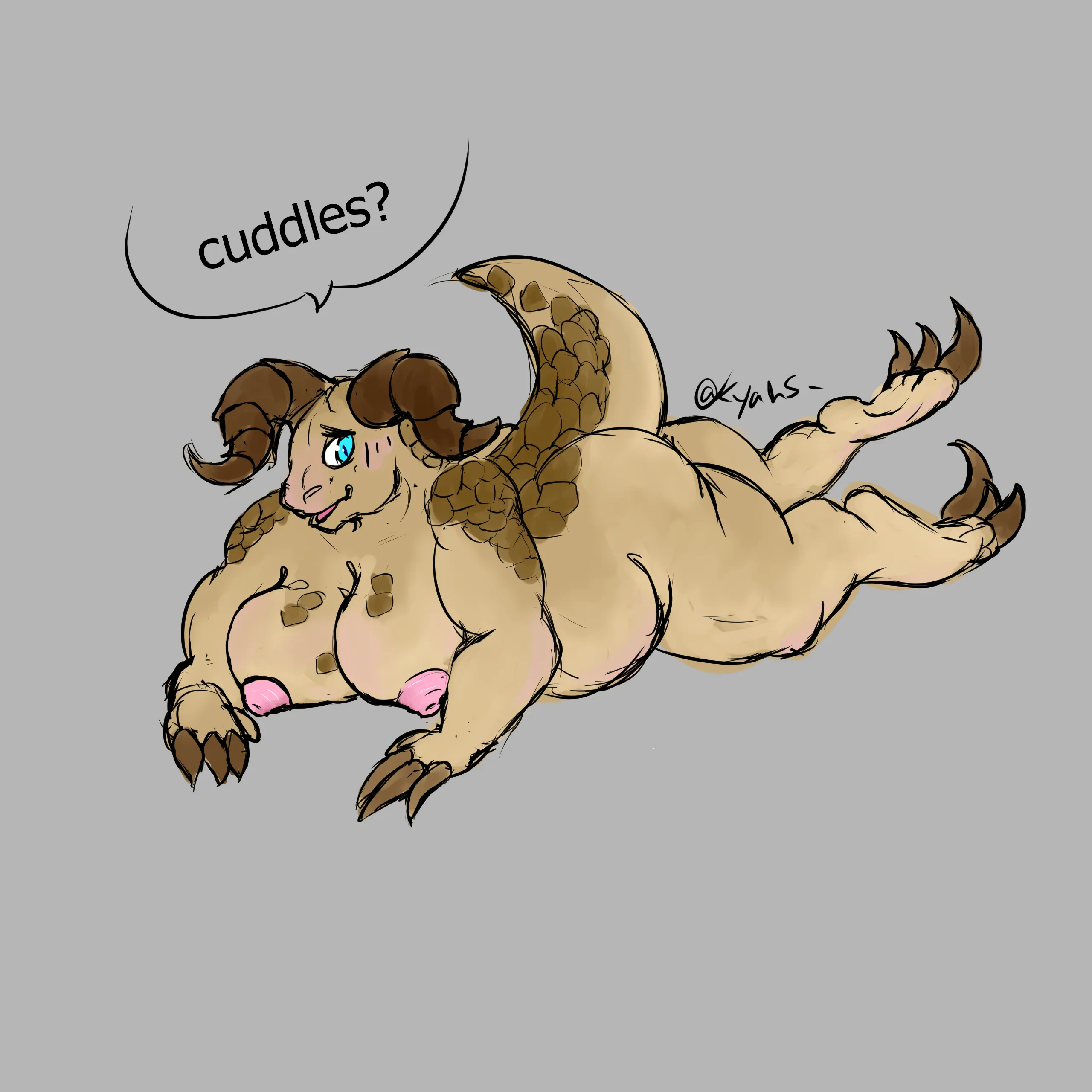 Cuddly Deathclaw [F] (art by Kyain)