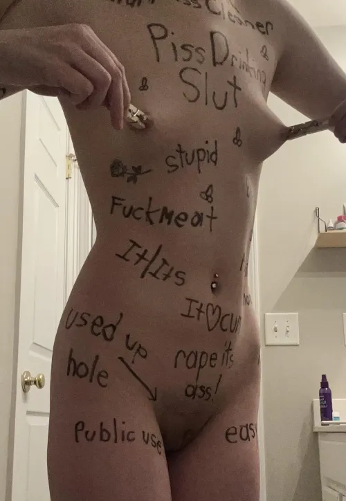 cunts should always be decorated to be as entertaining for men as possible, what else would you make it do?